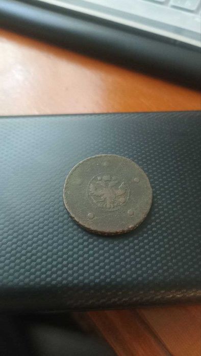 Монета "Хрест" 5 копійок 1727 року в доброму стані