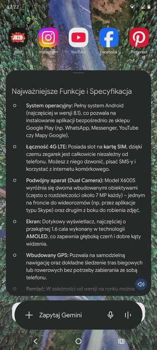 Smartwatch X600S 4G LTE