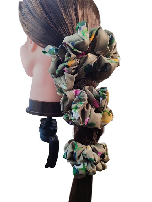 Scrunchie do włosów rozm M Silk Jedwabny