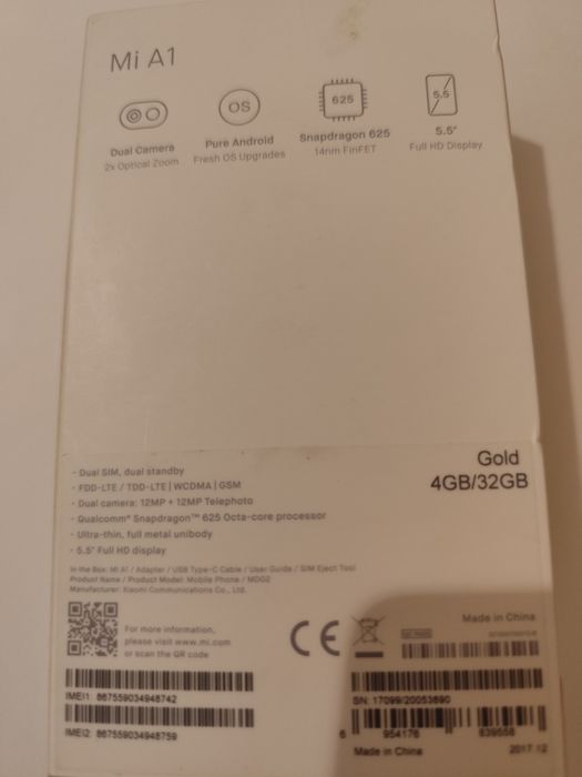 Телефон Xiaomi mi A1 4/32