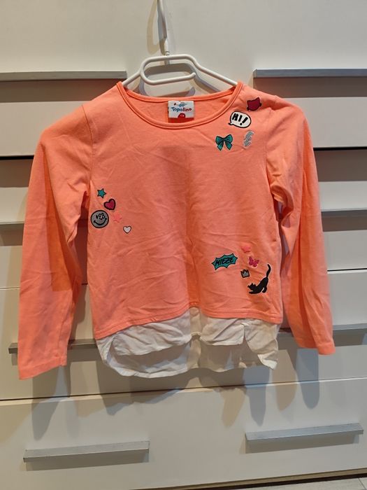 Paka zestaw ubrań dla dziewczynki 128 134 bluzki