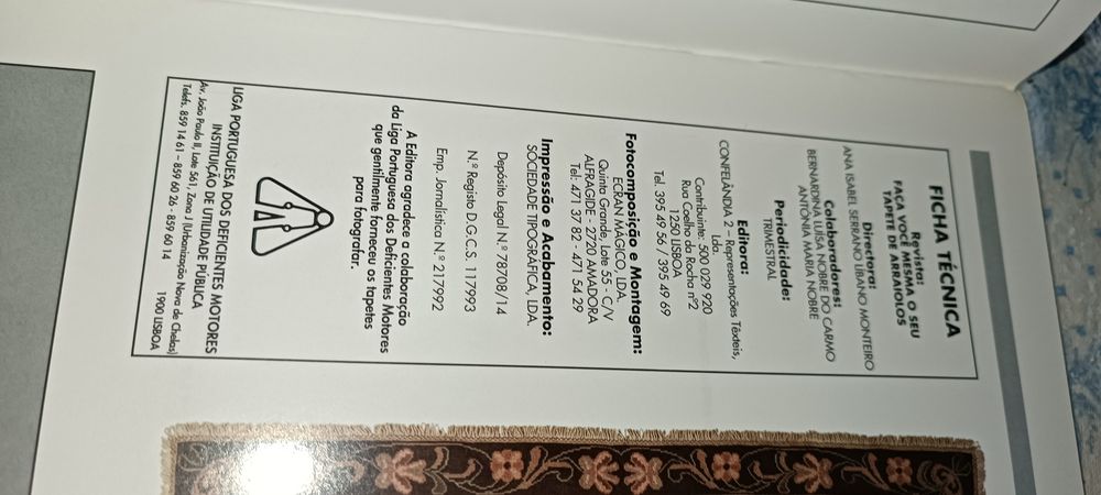 Antiga revista TAPETE DE ARRAIOLOS Nº 5"