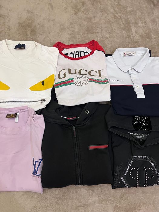 лот Gucci Fendi Prada Louis Vuitton Moncler Philipp Plein футболка худи