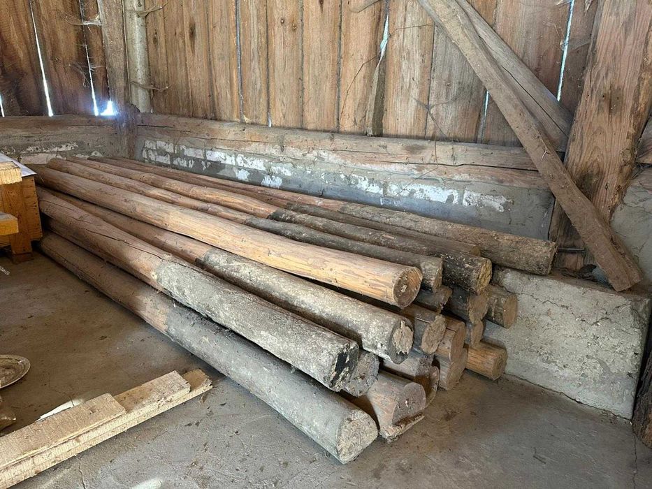 Wałki słupki belki ogrodzeniowe drewniane