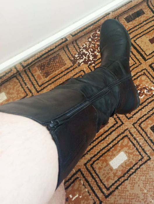 Сапоги женские на байке натуральная кожа 39р