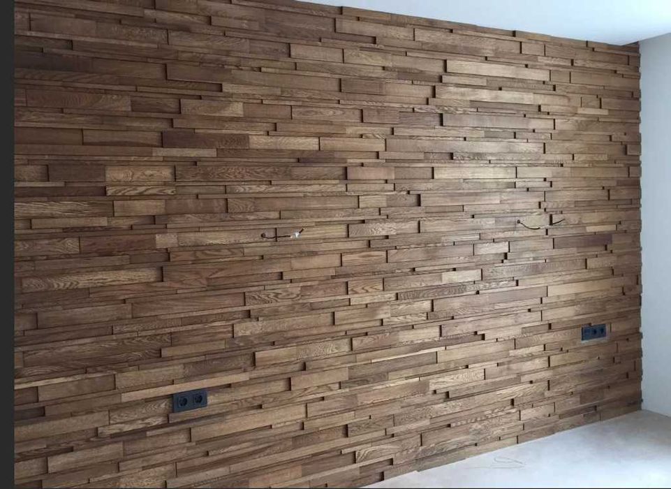 Дерев'яні панели ПАННО Деревянные 3Д Планки ДУБ Декор