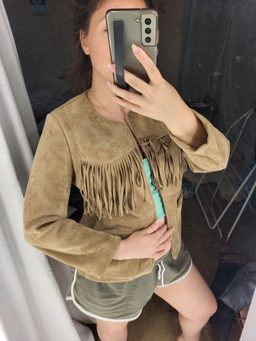 Жакет ковбой бахрома пиджак курточка замш кожзам куртка косуха ветровк