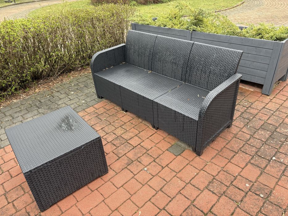 Meble ogrodowe ratanowe nowe komplet