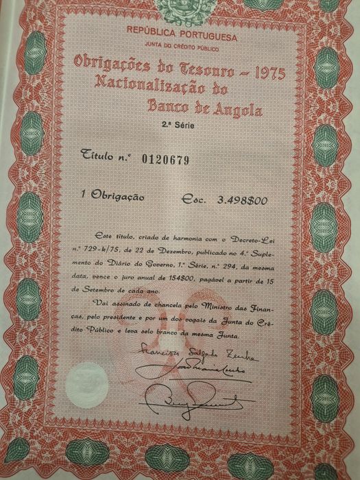 Obrigações do tesouro 1975