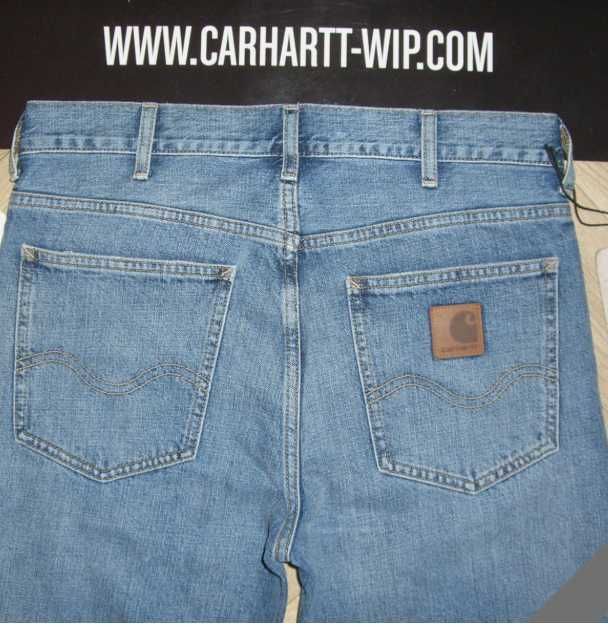 Calças de ganga Carhartt «Marlow Pant» Azul Desbotado W33 L32 Skate Texas - NOVAS!!
