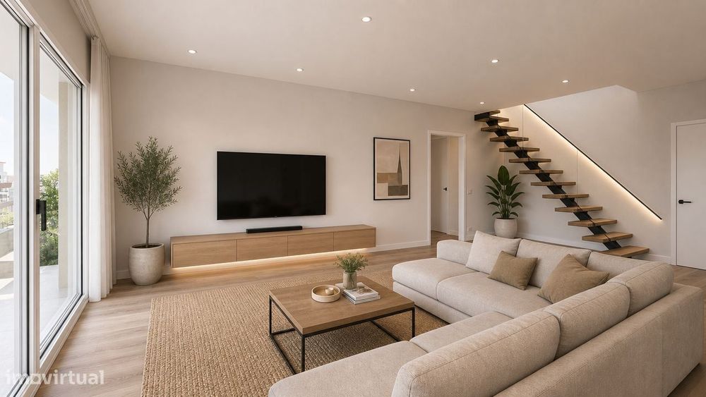 T4 Apartment with Balcony and Garage. Near the City