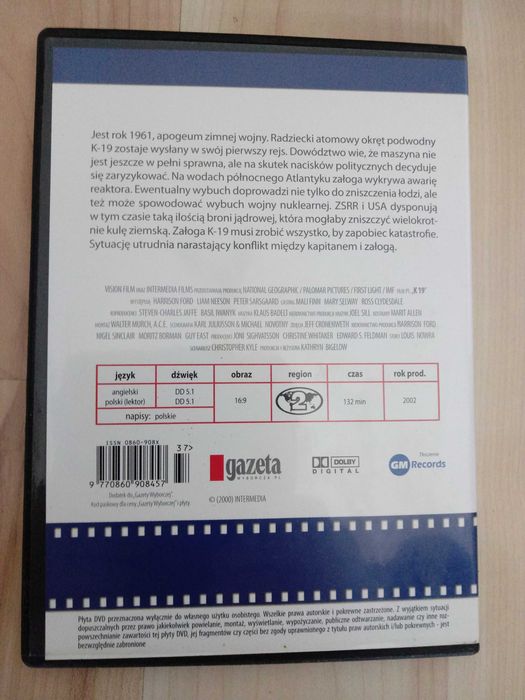 Płyta DVD z filmem "K-19"