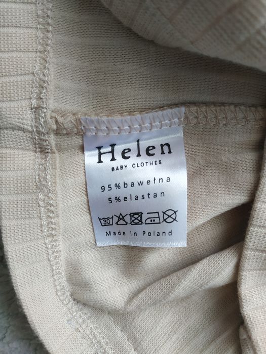 Nowa bluzka dla dziewczynki/krótki rękaw/żabot/lato/beżowa/Helen/r.92/98