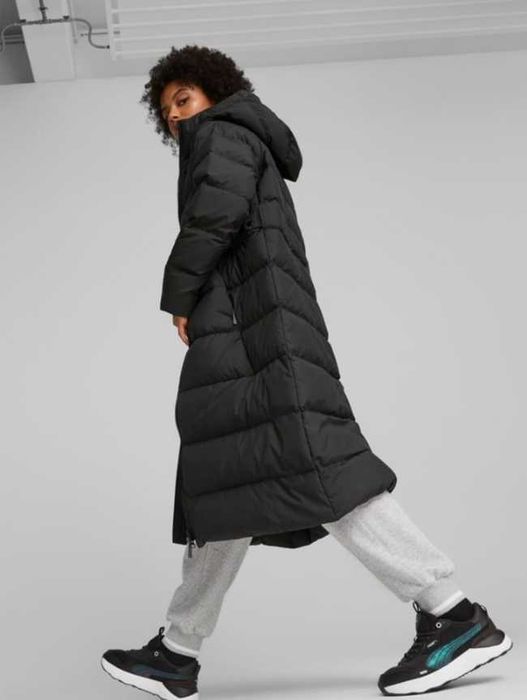 Куртка жіноча puma long hooded down coat чорна
