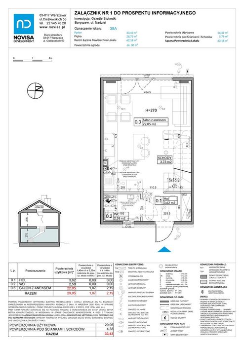 3-pokojowy dom 62m2 Bezpośrednio