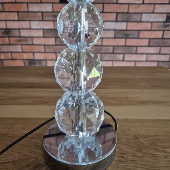 Elegancka lampa stołowa glamour Black Red White