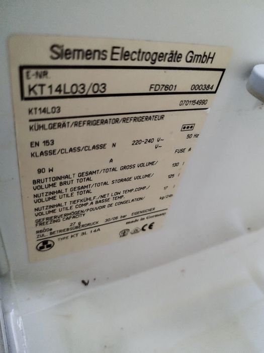 Lodówka Siemens mała