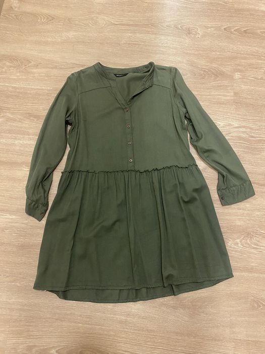 Vestido verde manga comprida