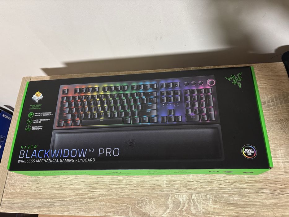 Klawiatura mechaniczna Razer Blackwidow V3 Pro Nordic Yellow Switch