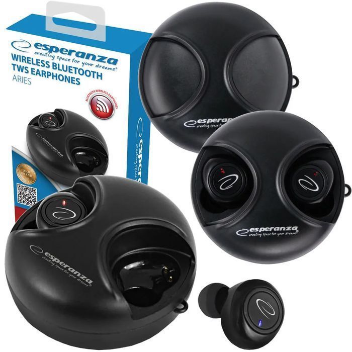 Słuchawki bezprzewodowe Bluetooth Esperanza ARIES douszne TWS EH228K