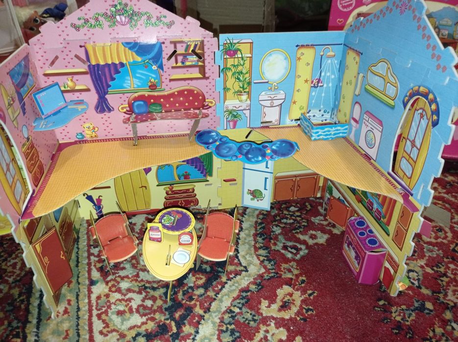 Картонный кукольный Домик 3 D