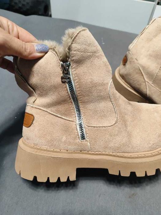 Fashion classic botki workery lekkie wygodne ciepłe