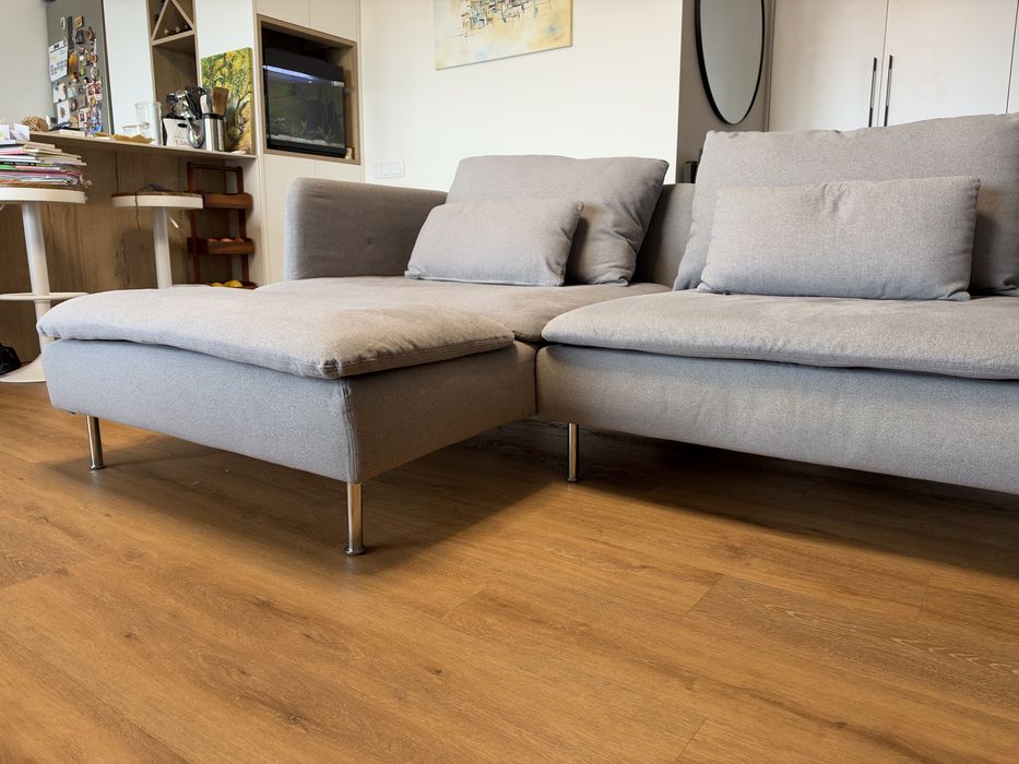 Sofá Söderhamn 4 lugares com chaise longue da IKEA