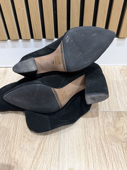 Damskie kozaki wsuwane zamszowe Neścior r. 37