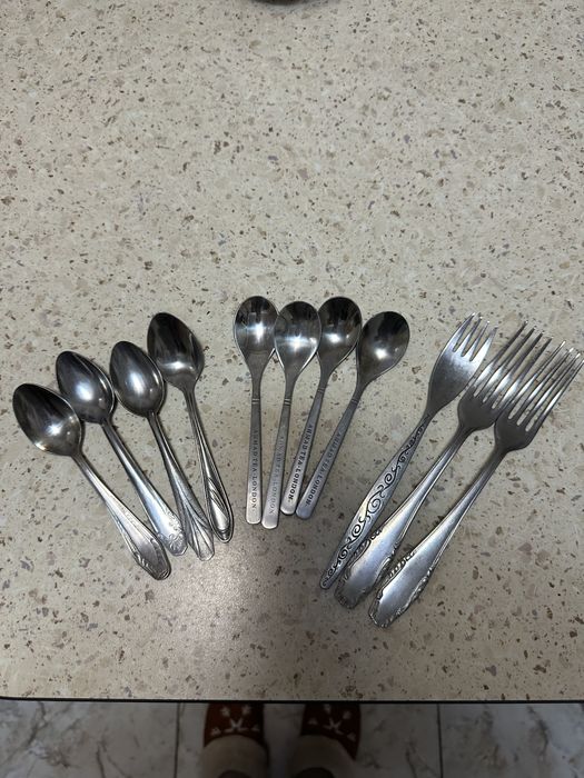 Віделки, ложкі чайні