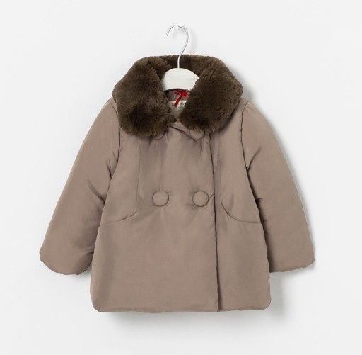 ZARA kurteczka płaszczyk futerko 86cm 18-24m dla dziewczynki