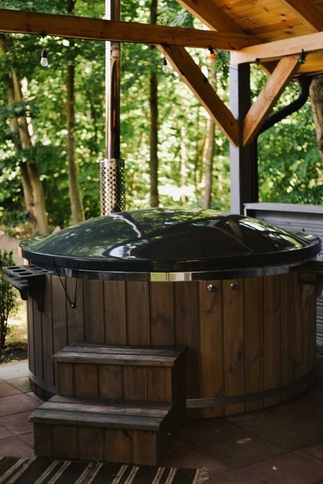 Domek z balią i jacuzzi na 6 osób, nad jeziorem, Kaszuby, Wieżyca, Ko