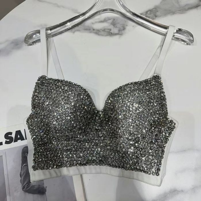 Бралетт лиф весь в стразах 85в бюстгалтер топ