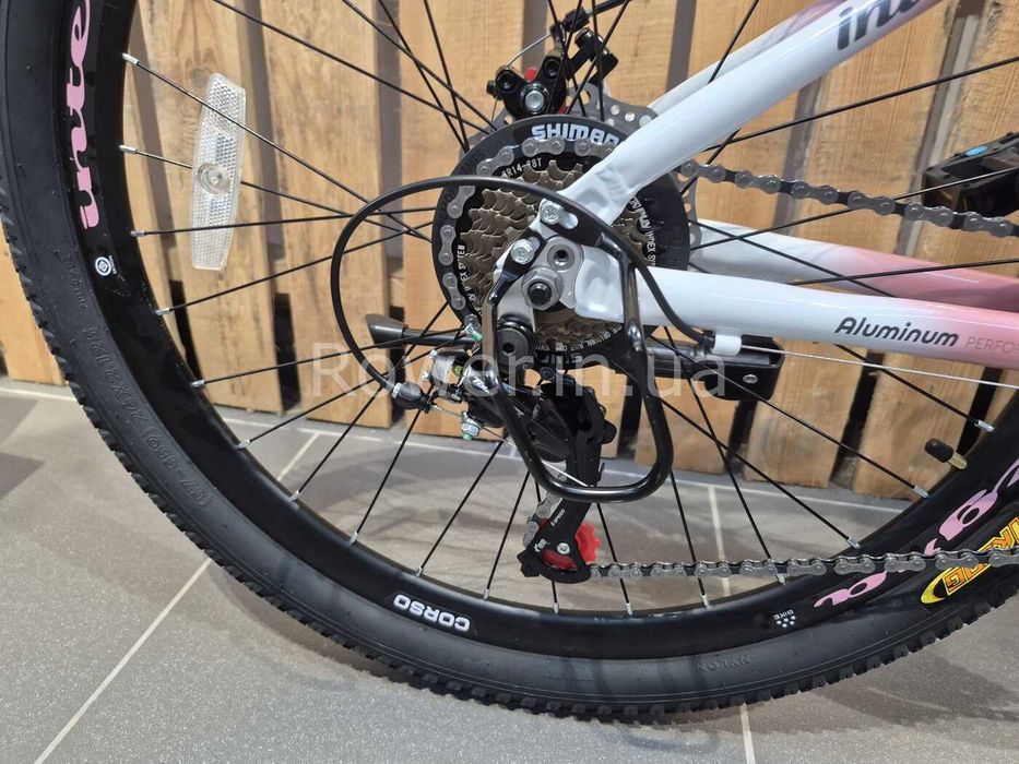 Алюмінієвий велосипед 26 AL Corso «INTEGRA» NG-26502 алюміній 15", (к-т SHIMANO) рожево-білий