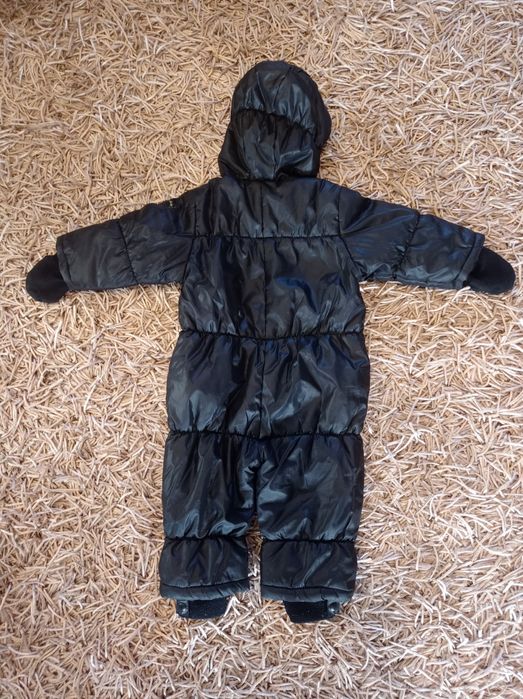 Czarny kombinezon firmy Lindex, rozmiar 80, 9-12 m-ąc