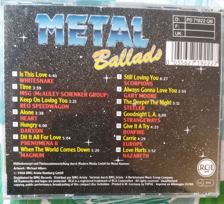 CD - Metal Ballads