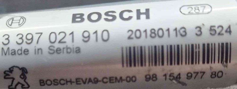 Motor Limpa Vidros Frente PEUGEOT 2008 I (CU_) [03.2013 - ...]