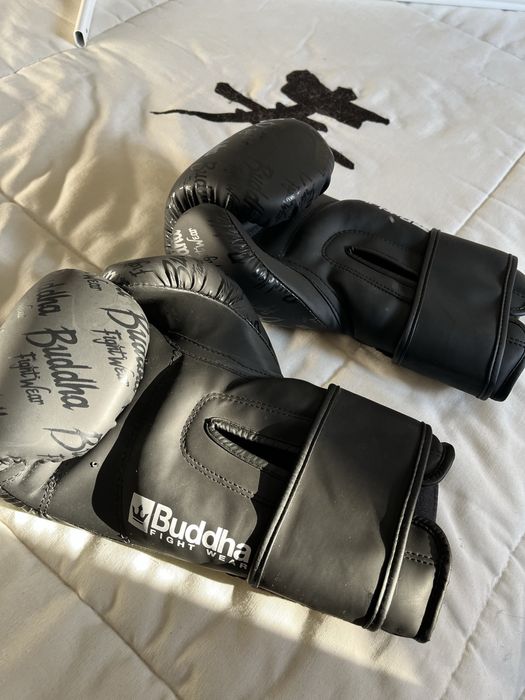 Luvas de boxe Buddha Top Premium preto nuca usadas