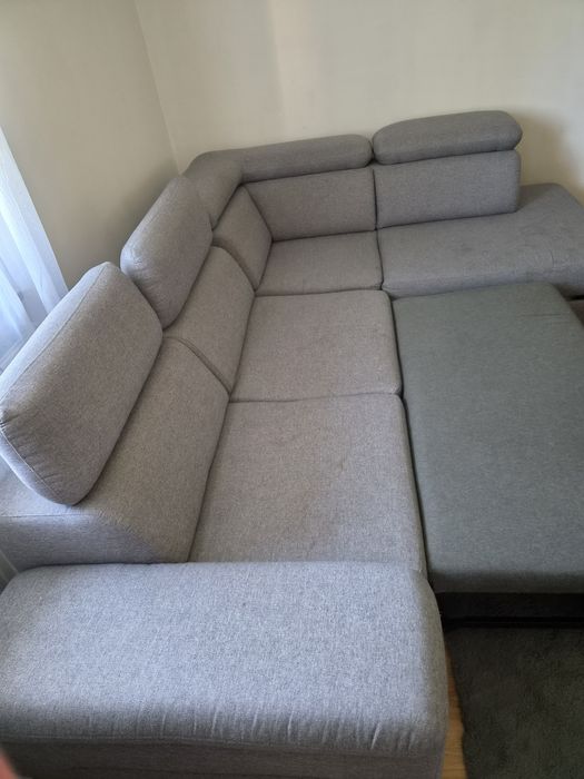 Narożnik U 250×350 cm | Funkcja spania | Regulowane zagłówki