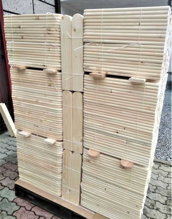 Sztachety drewniane, różne wzory- modrzew/ świerk