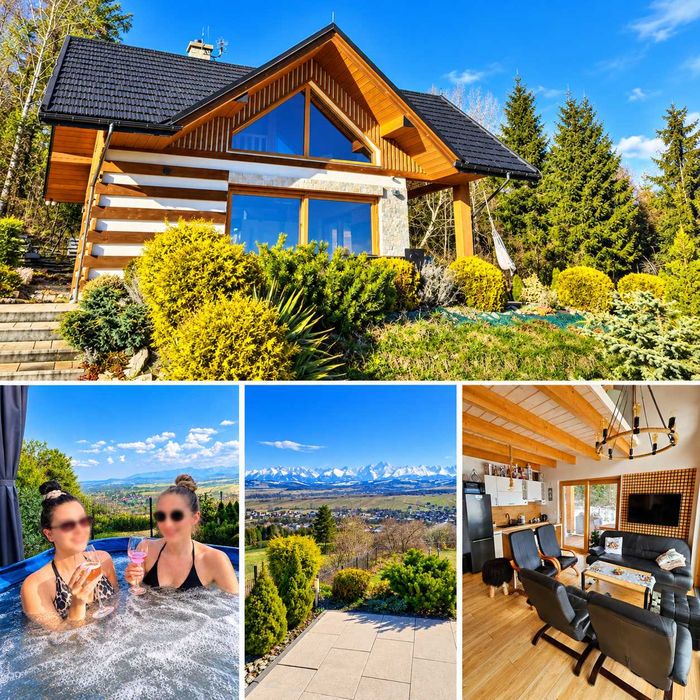 Domek z jacuzzi i sauną - Widok na Tatry - Cisza i prywatność