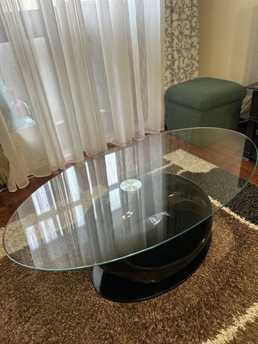 Mesa de Centro em Cristal temperado – Moderna e Elegante