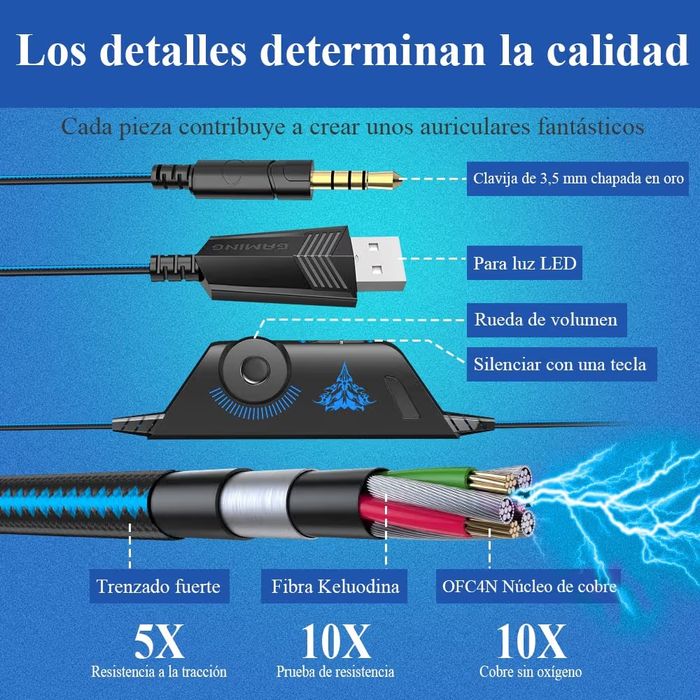 Bengoo G9000 Gaming para PS5/PS4/PC/Xbox One/Switch, auriculares Gaming cancelamento de ruído, capacetes com microfone estéreo de som, capacetes PS4 c