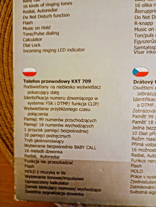 Aparat telefoniczny przewodowy KXT709