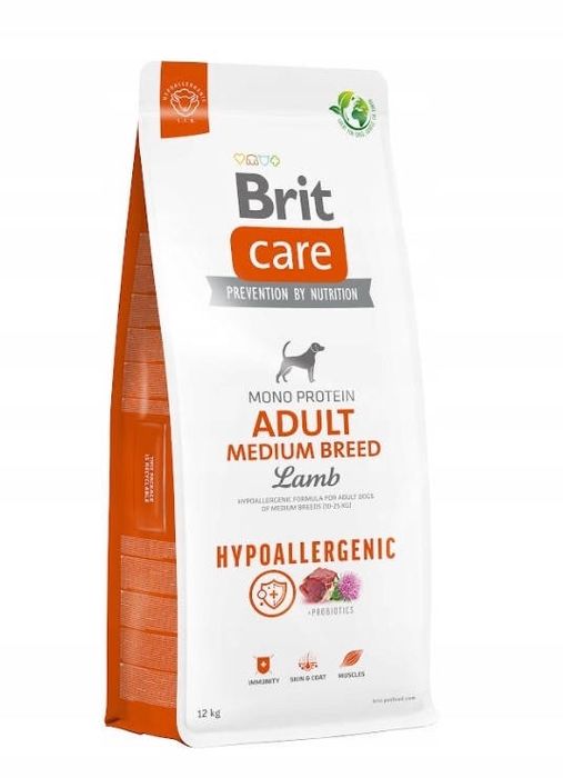 Brit Care Dog Hypoallergenic Adult Medium Breed ягня 12 кг для собак