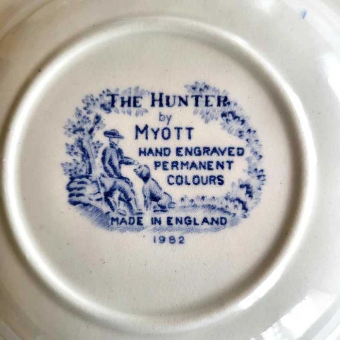 Serviço Jantar Myott _The Hunter_ e  Bridge Scenes - Crow Ducal