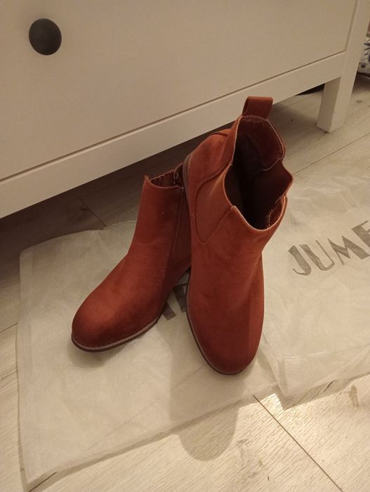 Buty botki zamszowe 38