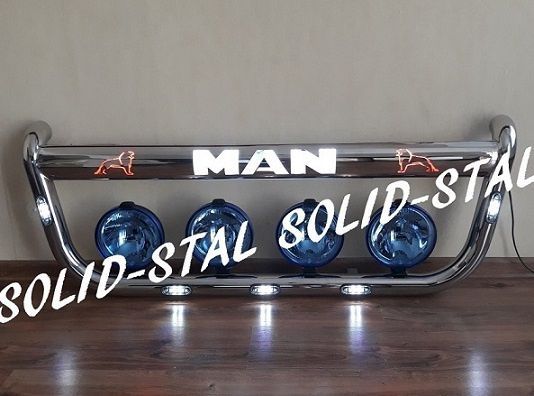 Orurowanie PODŚWIETLANE / NAD ZDERZAK Man Tga Tgx Euro 4 Euro 5 Euro 6