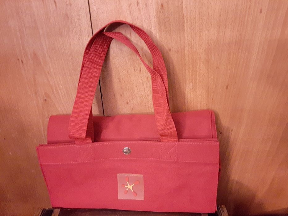 Bolsa Carrinho, vermelho, dobrável, NOVA.
