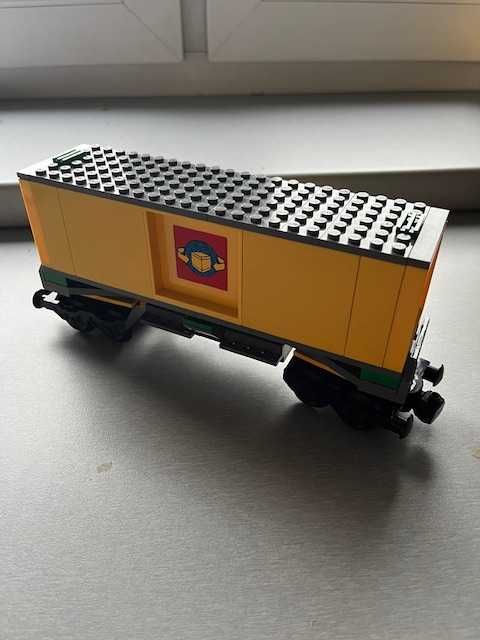 Lego city 7939 wagon z kontenerem żółty train pociąg Wolsztyn •
