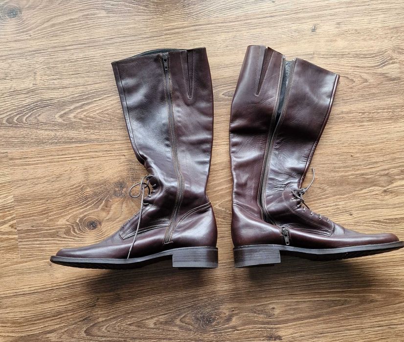 Kozaki skórzane damskie włoskie